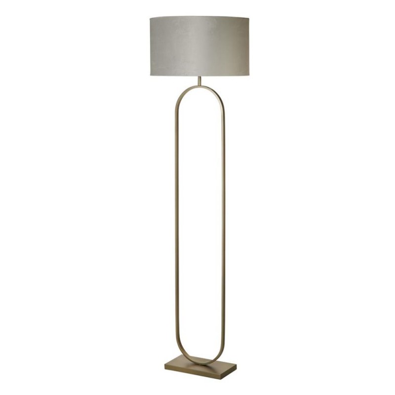 Searchlight-95102GY - Modish - Bronze Floor Lamp with Grey Velvet Shade