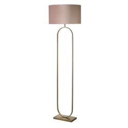 Modish - Bronze Floor Lamp with Pink Velvet Shade
