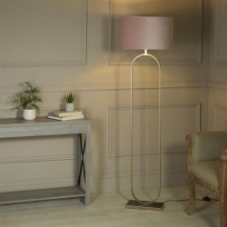 Modish - Bronze Floor Lamp with Pink Velvet Shade