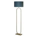 Modish - Bronze Floor Lamp with Teal Velvet Shade