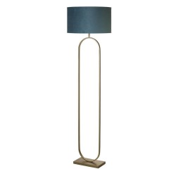 Modish - Bronze Floor Lamp with Teal Velvet Shade