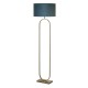 Searchlight-95102TE - Modish - Bronze Floor Lamp with Teal Velvet Shade