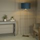 Searchlight-95102TE - Modish - Bronze Floor Lamp with Teal Velvet Shade