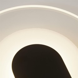 Target - Matt Black LED Wall Lamp with Glass Diffuser