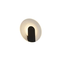 Target - Matt Black LED Wall Lamp with Glass Diffuser