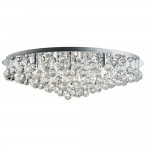 Hanna - Chrome 8 Light Flush with Crystal