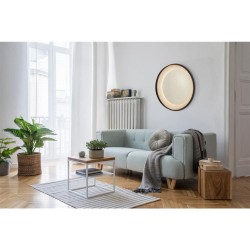 Luxo - Black LED Mirror with Marble Effect - Defogging Function 80 cm