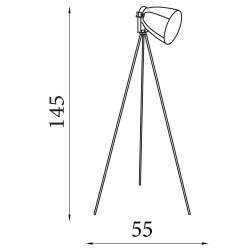 Study - Chrome Tripod Floor Lamp