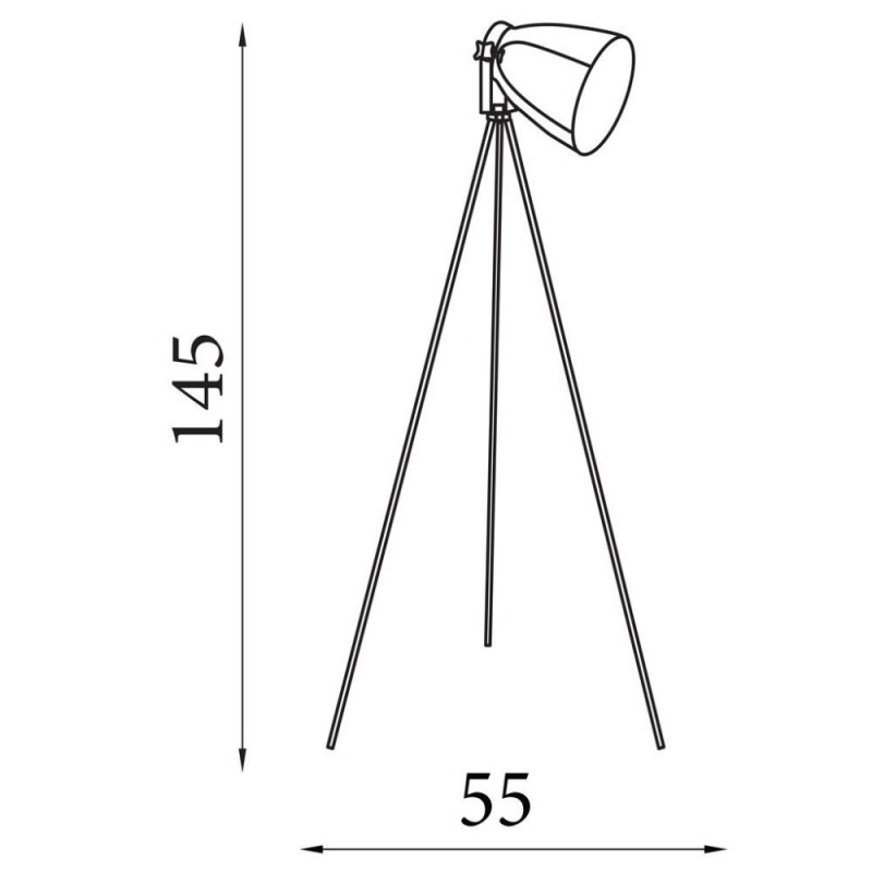 Searchlight-9606CC - Study - Chrome Tripod Floor Lamp