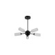 Searchlight-96505-5BK - Cosmic - Black 5 Light Semi Flush with Decorative Clear Shade