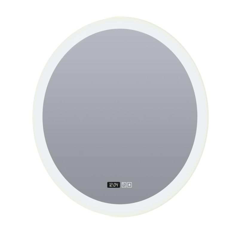 Searchlight-96512 - Bathroom Mirrors - LED Round Mirror with Digital Clock