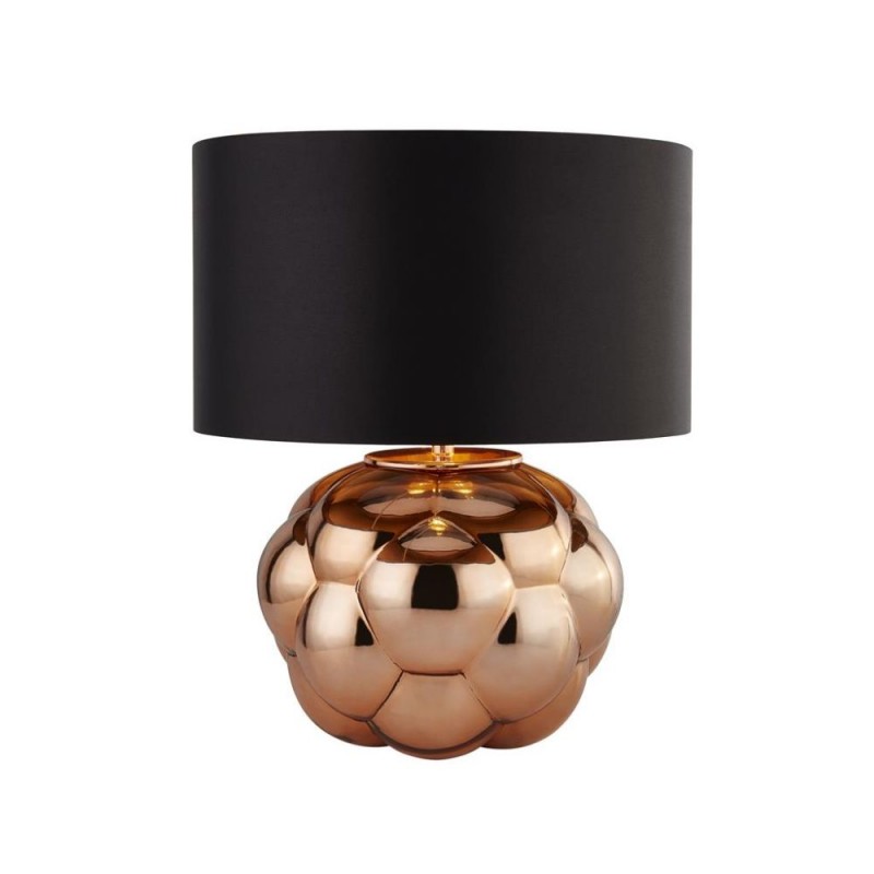 Searchlight-9711CU - Fizz - Copper Glass Table Lamp with Black Shade