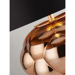 Fizz - Copper Glass Table Lamp with Black Shade