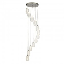 Cyclone - LED Clear Glass & Chrome 12 Light Cluster Fitting Cyclone - LED Clear Glass & Chrome 12 Light Cluster Fitting