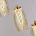 Cyclone - Bronze 12 Light LED Cluster Pendant with Amber Glasses Cyclone - Bronze 12 Light LED Cluster Pendant with Amber Glasses