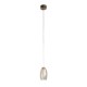 Searchlight-97291-1CP - Cyclone - Bronze LED Pendant with Amber Glass