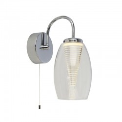 Cyclone - LED Clear Glass & Chrome Wall Lamp