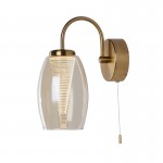 Cyclone - Bronze LED Wall Lamp with Amber Glass Cyclone - Bronze LED Wall Lamp with Amber Glass
