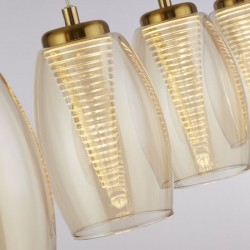 Cyclone - Bronze 4 Light over Island LED Fitting with Amber Glasses Cyclone - Bronze 4 Light over Island LED Fitting with Amber Glasses