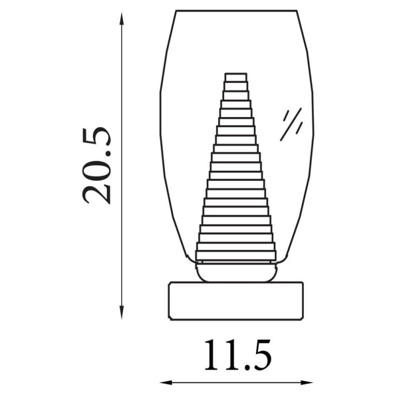 Searchlight-97293-1SM - Cyclone - Chrome LED Table Lamp with Smoky Mirrored Glass