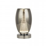Cyclone - Chrome LED Table Lamp with Smoky Mirrored Glass