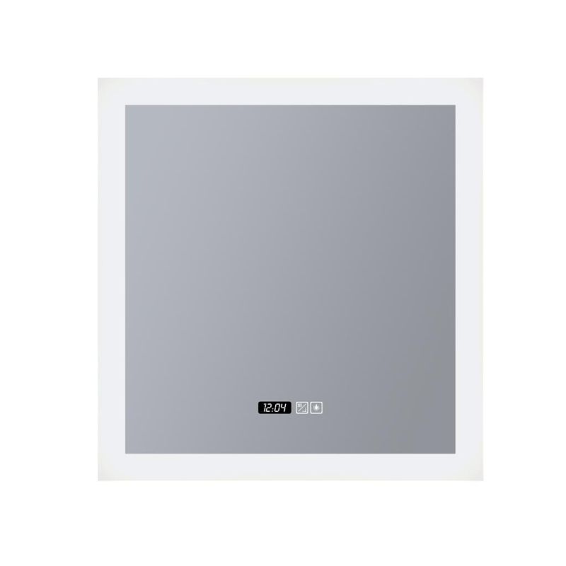 Searchlight-97321 - Bathroom Mirrors - LED Square Mirror with Digital Clock