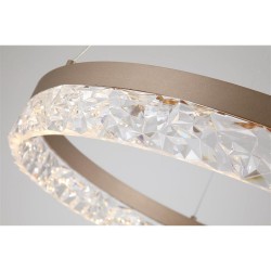 Madeleine - Latte LED Pendant with Clear Acrylic