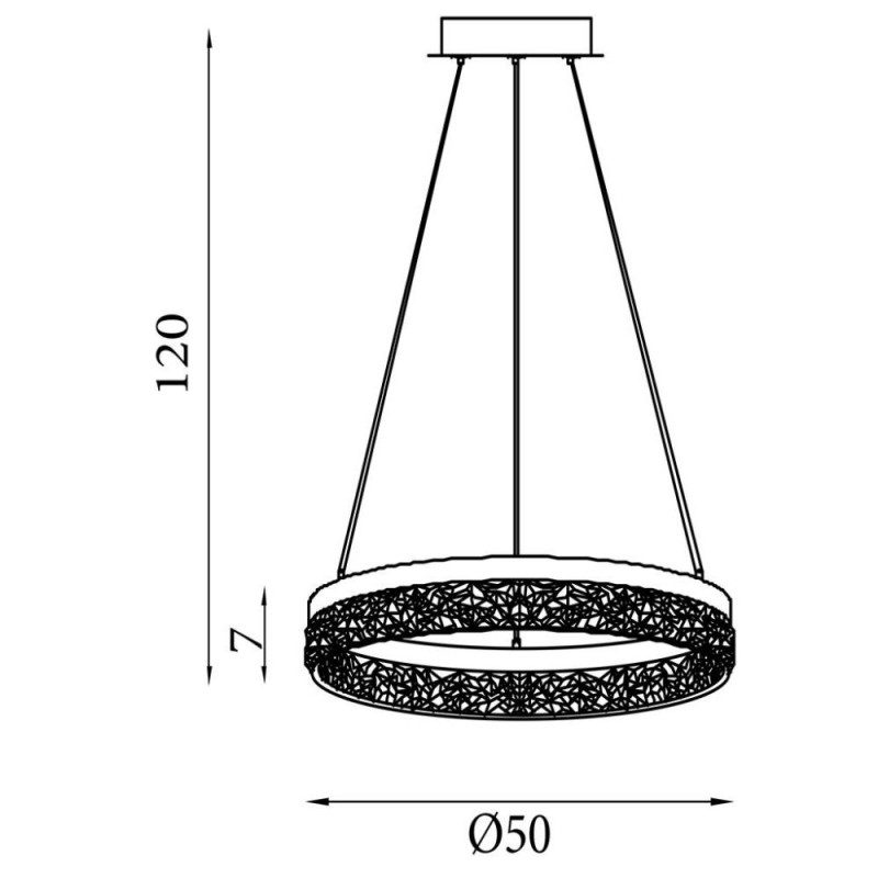 Searchlight-98700-50LT - Madeleine - Latte LED Pendant with Clear Acrylic