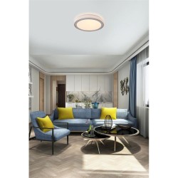 Galactic - White & Gold LED Flush with Crystal