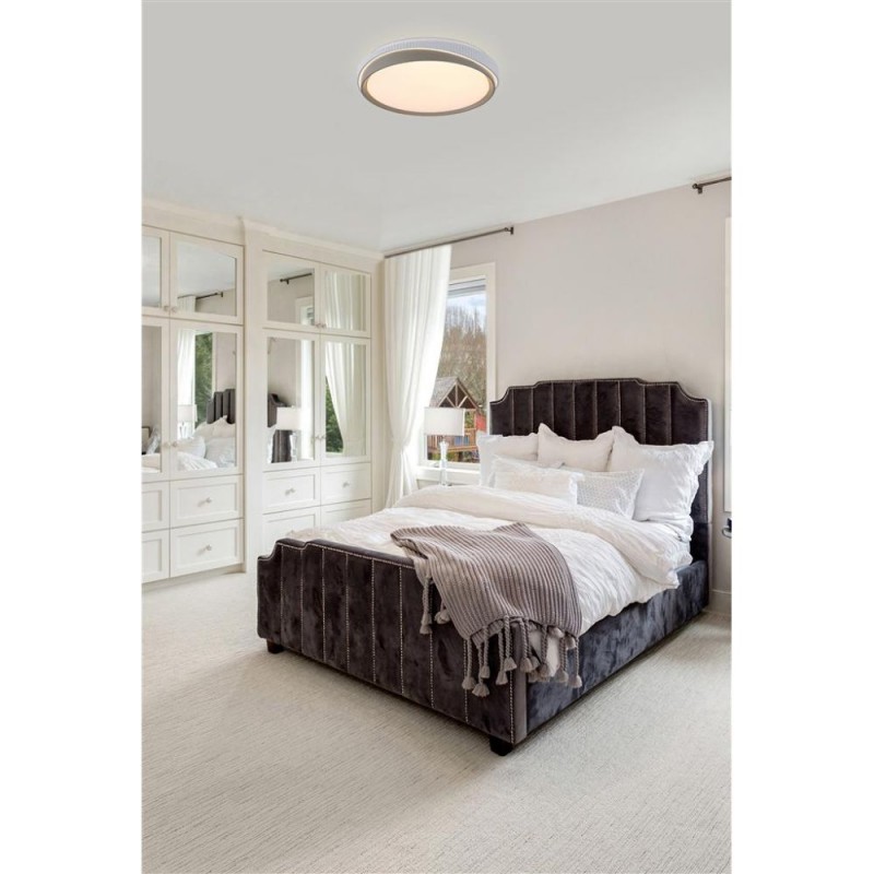 Searchlight-98900-40WH - Galactic - White & Gold LED Flush