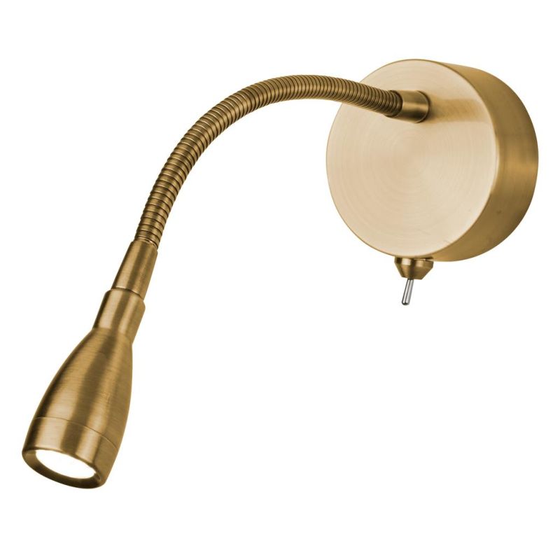 Searchlight-9917SB - Flexy Wall - Satin Brass Adjustable Wall Lamp