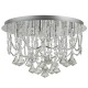 Searchlight-9986-6CC - Mela - Chrome 6 Light Flush with Crystal