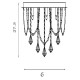 Searchlight-9986-6CC - Mela - Chrome 6 Light Flush with Crystal