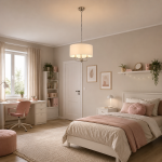 Knightsbridge - Satin Silver & White Fabric 3 Light Pendant