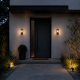 Searchlight-56871BK - Bakerloo - Outdoor Clear & Black Lantern Wall Lamp