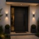 Searchlight-1002-2BK - Sheffield - Outdoor Silk Black 2 Light Wall Lamp
