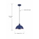 Searchlight-26225BL - Jupiter - Matt Blue Pendant Ø 25 cm