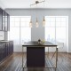 Searchlight-3303-3CP - Duo III - Satin Gold 3 Light over Island Fitting with Amber & Frosted Glasses