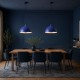 Searchlight-41260BL - Jupiter - Matt Blue Pendant Ø 40 cm
