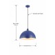 Searchlight-41260BL - Jupiter - Matt Blue Pendant Ø 40 cm