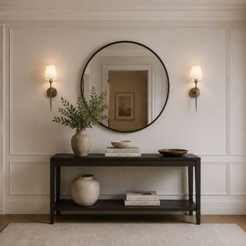 Searchlight-4786-1AB-WH-C - Knightsbridge 2 - Antique Brass Wall Lamp with White Shade