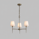 Searchlight-4786-3AB-WH - Knightsbridge 2 - Antique Brass 3 Light Centre Fitting with White Shade