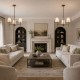 Searchlight-4786-3AB-WH - Knightsbridge 2 - Antique Brass 3 Light Centre Fitting with White Shade