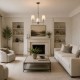 Searchlight-4786-3AB-WH - Knightsbridge 2 - Antique Brass 3 Light Centre Fitting with White Shade