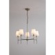 Searchlight-4786-5AB-WH - Knightsbridge 2 - Antique Brass 5 Light Centre Fitting with White Shade