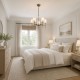 Searchlight-4786-5AB-WH - Knightsbridge 2 - Antique Brass 5 Light Centre Fitting with White Shade