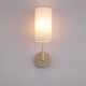 Searchlight-4787-1SB-CR - Knightsbridge 3 - Satin Brass Wall Lamp with Cream Shade