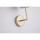 Searchlight-4787-1SB-CR - Knightsbridge 3 - Satin Brass Wall Lamp with Cream Shade