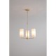 Searchlight-4787-3SB-CR - Knightsbridge 3 - Satin Brass 3 Light Centre Fitting with Cream Shade