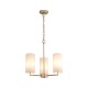 Searchlight-4787-3SB-CR - Knightsbridge 3 - Satin Brass 3 Light Centre Fitting with Cream Shade